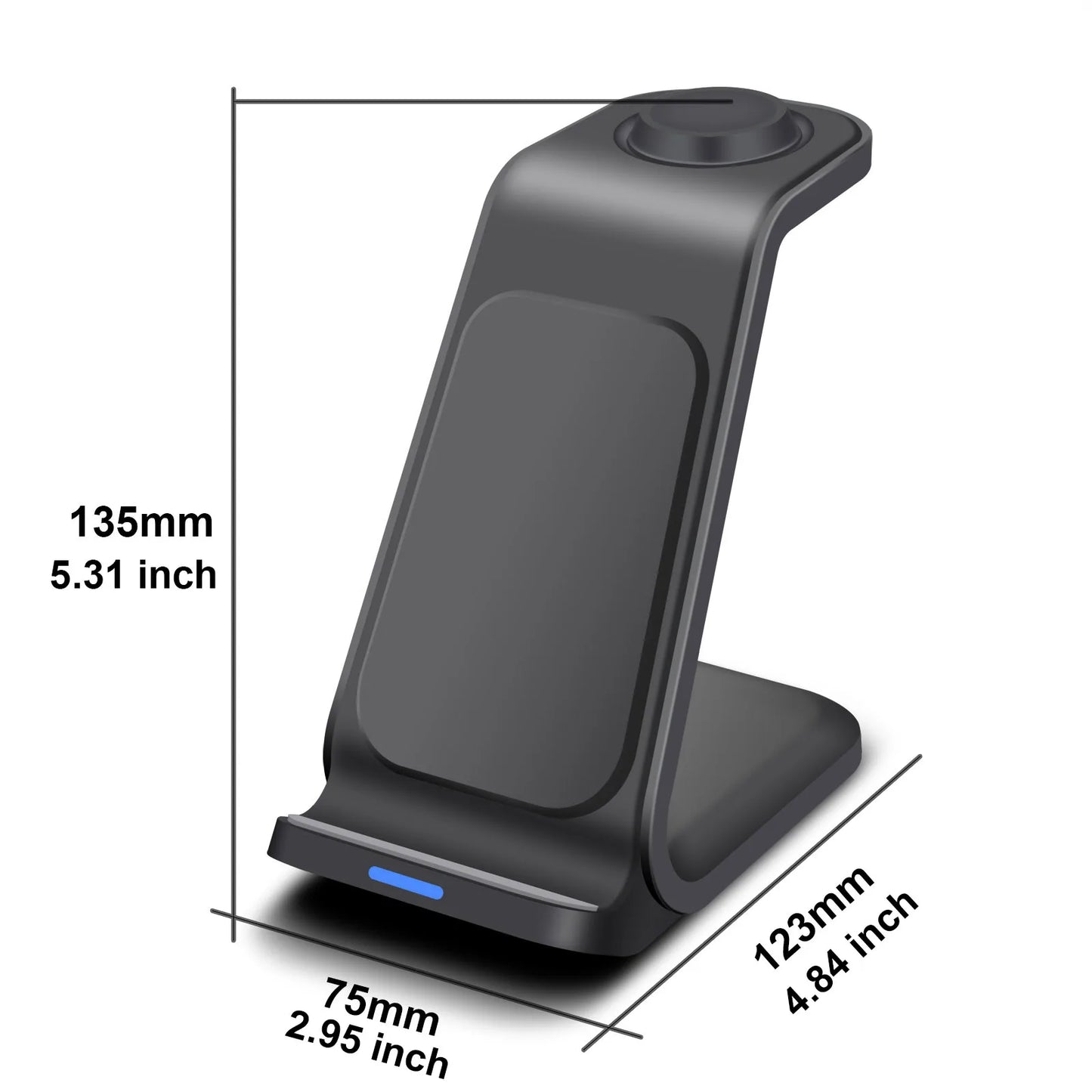 iPhone & Apple Watch 3-in-1 Wireless Charger Stand